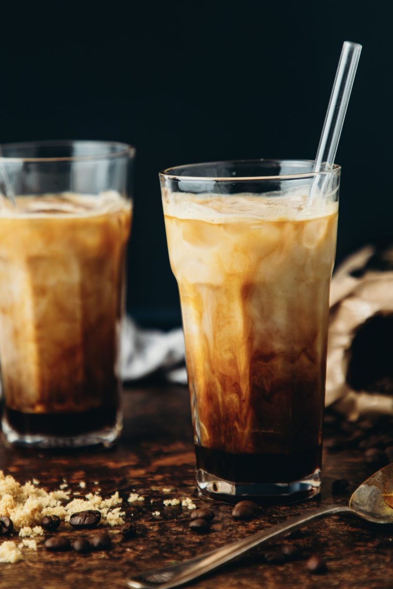 photo of vegan brown sugar shaken espresso latte