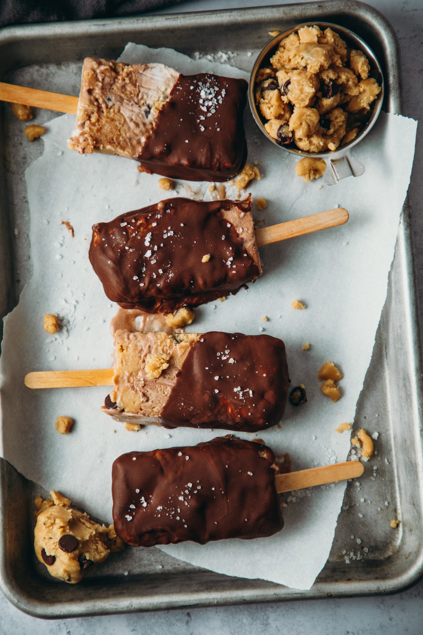 Vegan Cookie Dough Popsicles - ShortGirlTallOrder