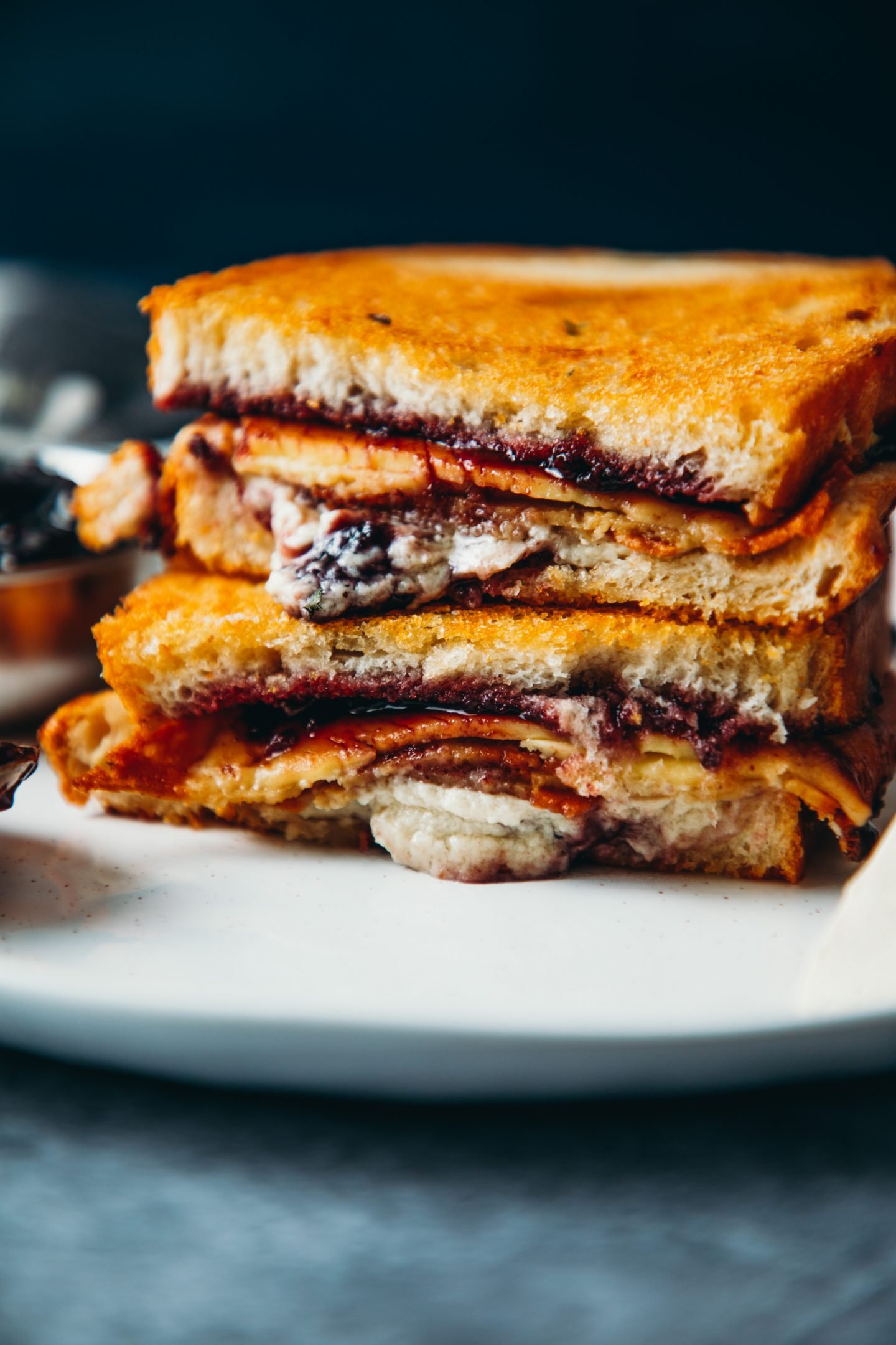 Blackberry Brie & Bacon Grilled Cheese