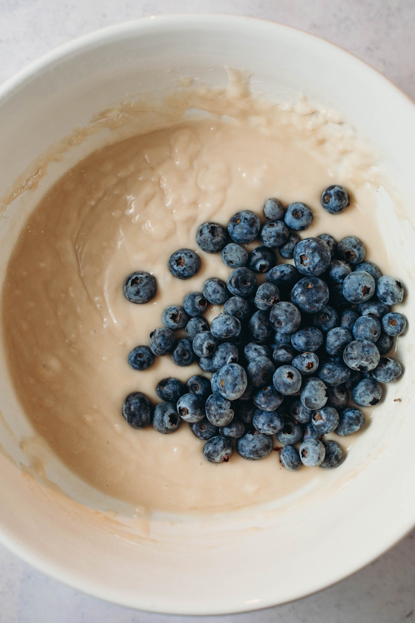 blueberries added to the batter